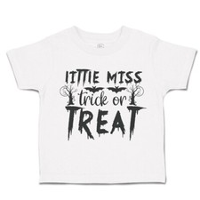 Halloween Toddler T-Shirt Little Miss Trick Or Treat Bat Ghost Fright Clothes