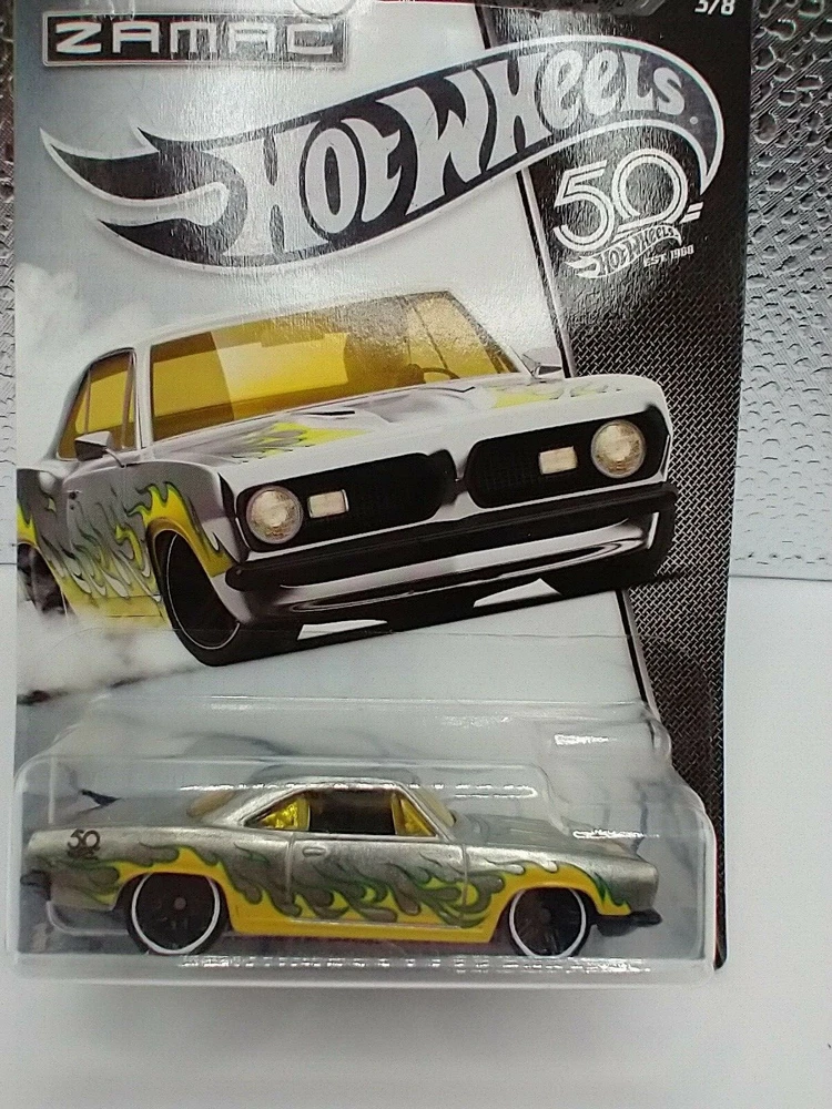 Hot Wheels 50th Anniversary ZAMAC 1968 Plymouth Barracuda Formula S FRN26 3/8