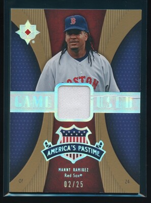 Manny Ramirez 2007 Ultimate Collection America's Pastime Memorabilia Gold /25