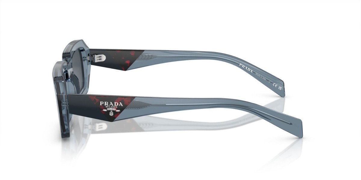 Prada PR A12S Transparent Blue/Grey (19O/70B) Sunglasses | eBay