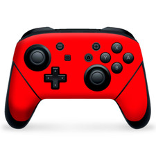 Nintendo Switch Pro Controller Skin Decal Vinyl Wrap - Solid Red color