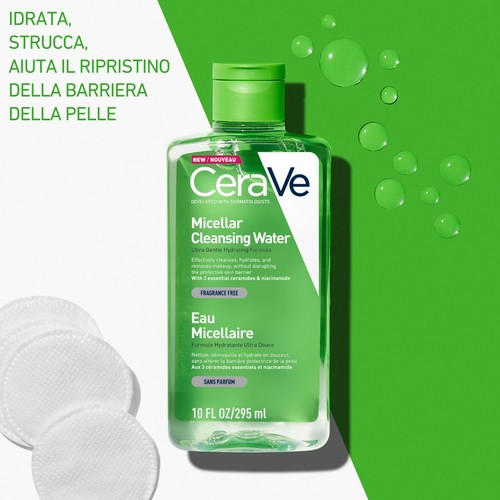 CeraVe Acqua Micellare con 3 Ceramidi Essenziali 295ml - Foto 2 di 10