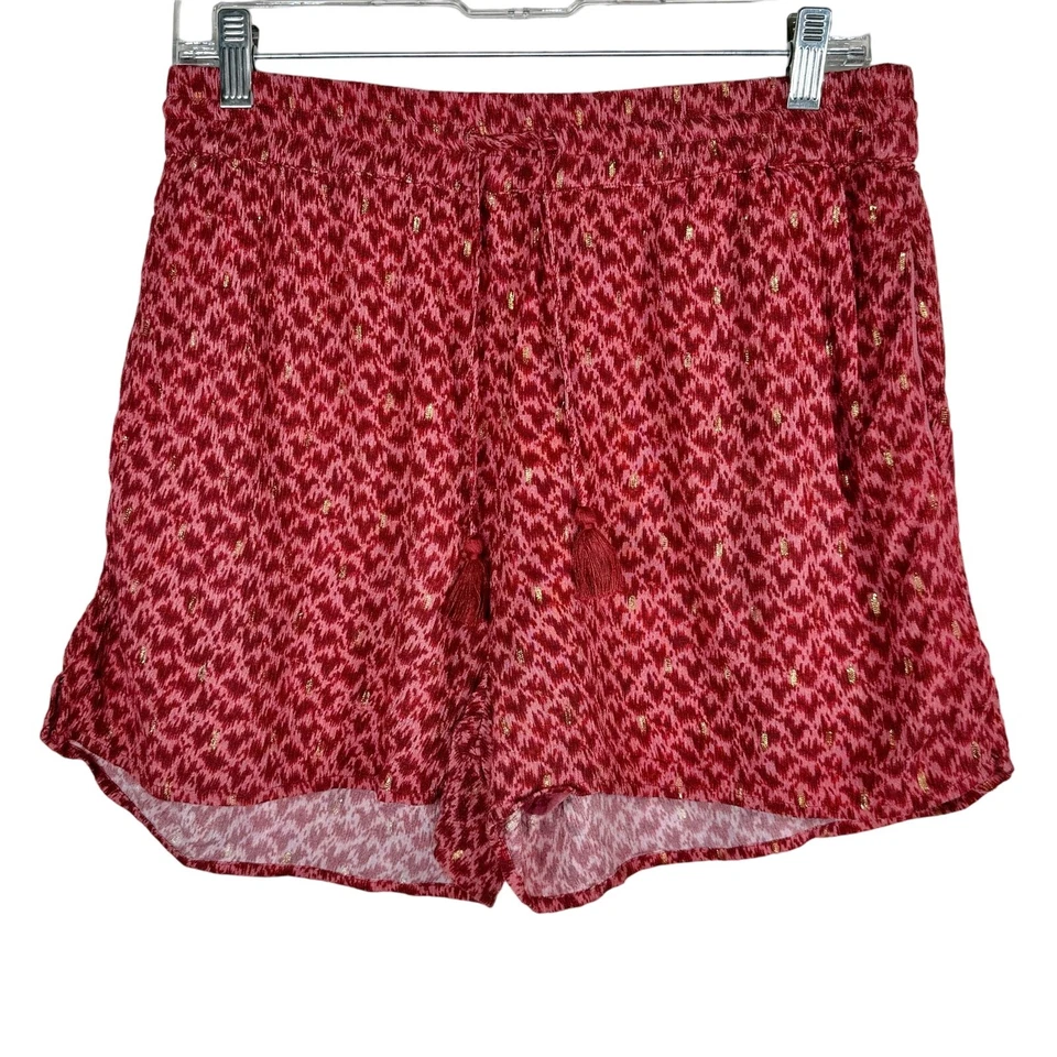 Pantalones Cortos Paige Doris Metálicos Borla Pull On Medianos Foto 2 de 4