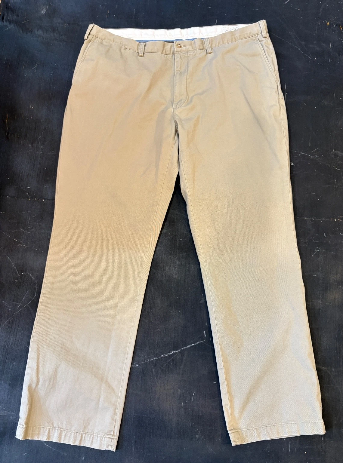 Polo Ralph Lauren Pants Men's 44 W 33 L BIG Classic Fit Beige 100% Cotton