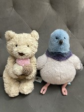 Jellycat Oatus Ice Cream Bear & Strutton Pigeon Duo Set NYC FAO Schwarz New