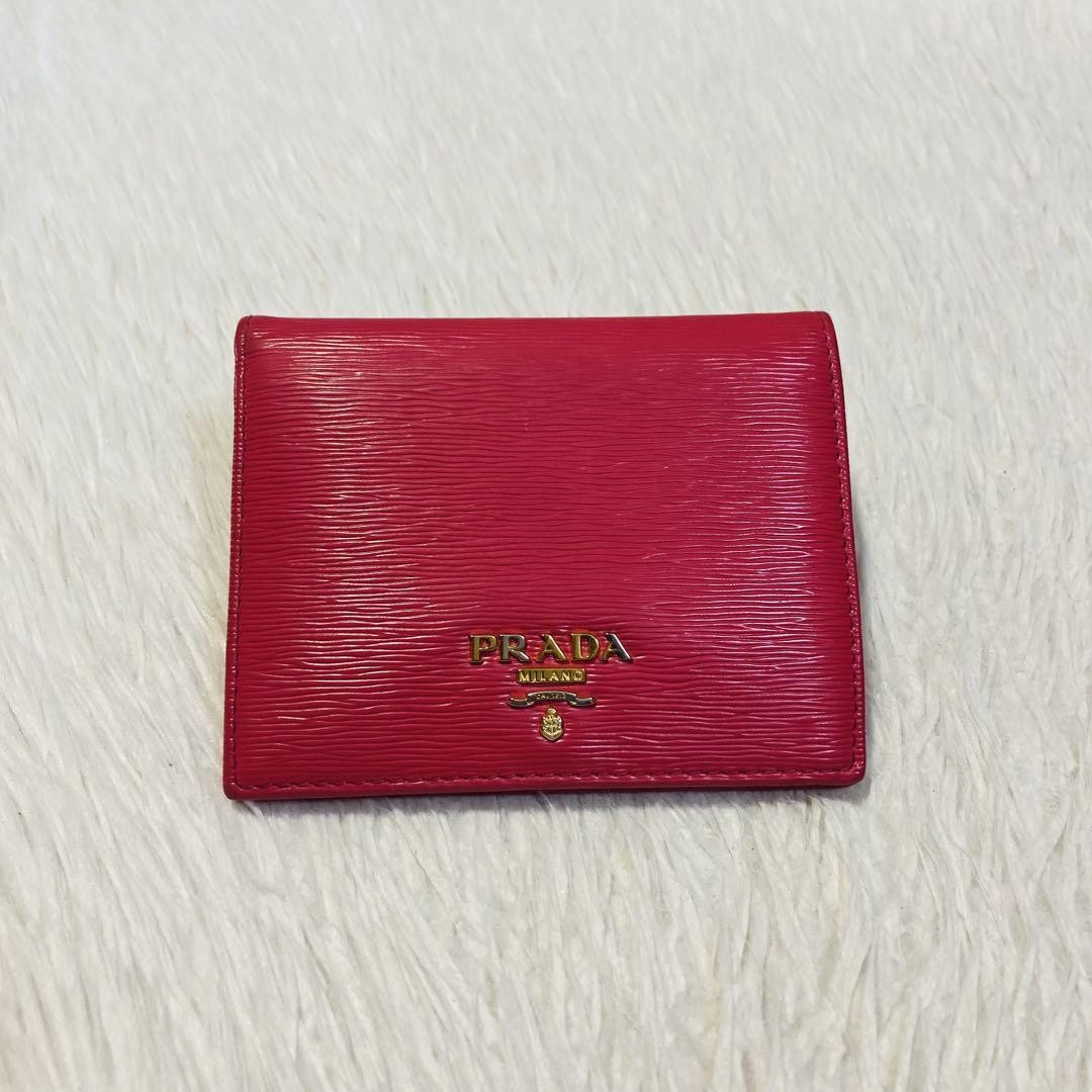 Prada Pink Epi Bifold Wallet Authentic High-Quality Condition Excellent