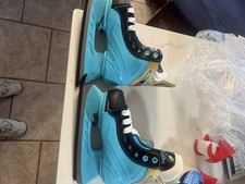 AhmyLion Adjustable Kids' Ice Hockey Skates Blue 10C-3Y Protective Thermal Boot