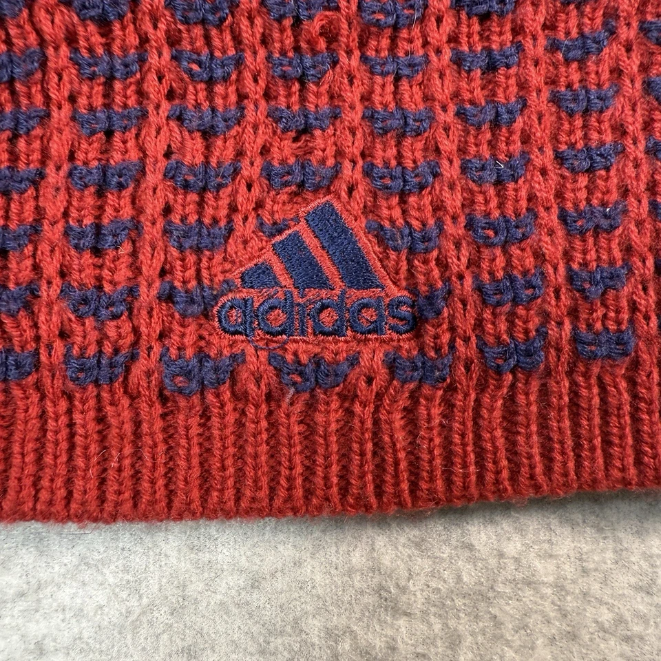 Adidas Real Salt Lake MLS Soccer Beanie OSFM Red Blue Knit Unlined - Image 4 of 4