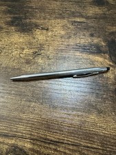 Vintage Cross Ballpoint Pen Chrome Silver Tone Black Ink Works USA