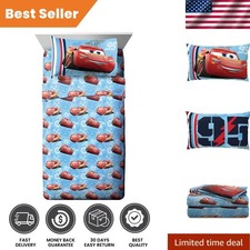 Vibrant Disney/Pixar Cars 95 Full 4-Piece Sheet Set with Lightning McQueen