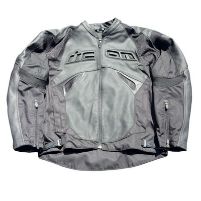 Icon Sanctuary D3O Motorcycle Leather Jacket Men s Size Small Black No Liner