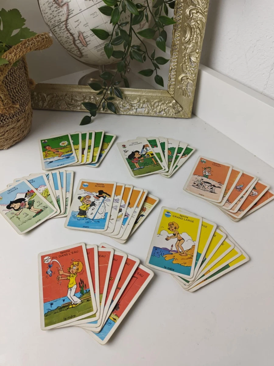 Jeu De Cartes 2 Jeux Des 7 Familles Boîte Plastique Rare Thème Énergie Pétrole