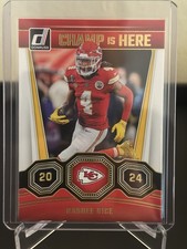 2024 Donruss Champ Is Here Rashee Rice #4 Kansas City Chiefs Football Card
