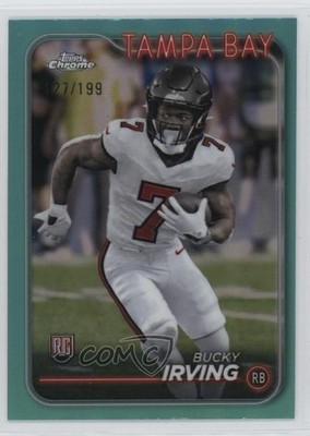 2024 Topps Chrome Rookies Aqua Refractor 127/199 Bucky Irving #226 Rookie RC v9t