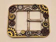 Steampunk Gears Metal Belt Buckle Mechanic Clockwork Style