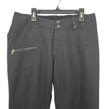 Obermeyer Womens Black Insulated Ski Snow Pants Adjustable Waist Size 4 Regular
