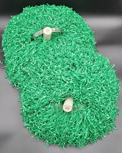 Vintage 80's Dallas Knitting Co Cheerleader Cheer POM POMS 💚GREEN💚