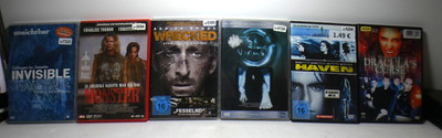 DVD Konvolut: Invisible, Monster, Wrecked, The Ring Virus, Haven, + 1 DVD-1152