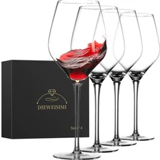 Wine Glasses 22 oz Red Wine Glasses Set of 4 Hand Blown Premium Crystal Wine
