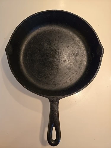 Birmingham Stove And Range Cast Iron Skillet No 8, Heat Ring, 10-5/8