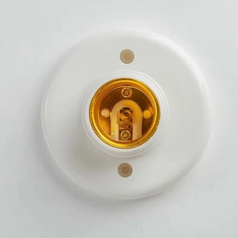 Soporte de bombilla de tornillo E27 blanco con base de lámpara de enchufe de luz de techo 6A iluminación para el hogar