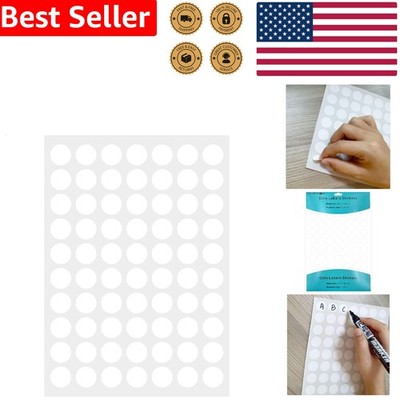 White Color Coding Stickers 1050 PCS 0.75 Inch Round Paper Labels for Crafts