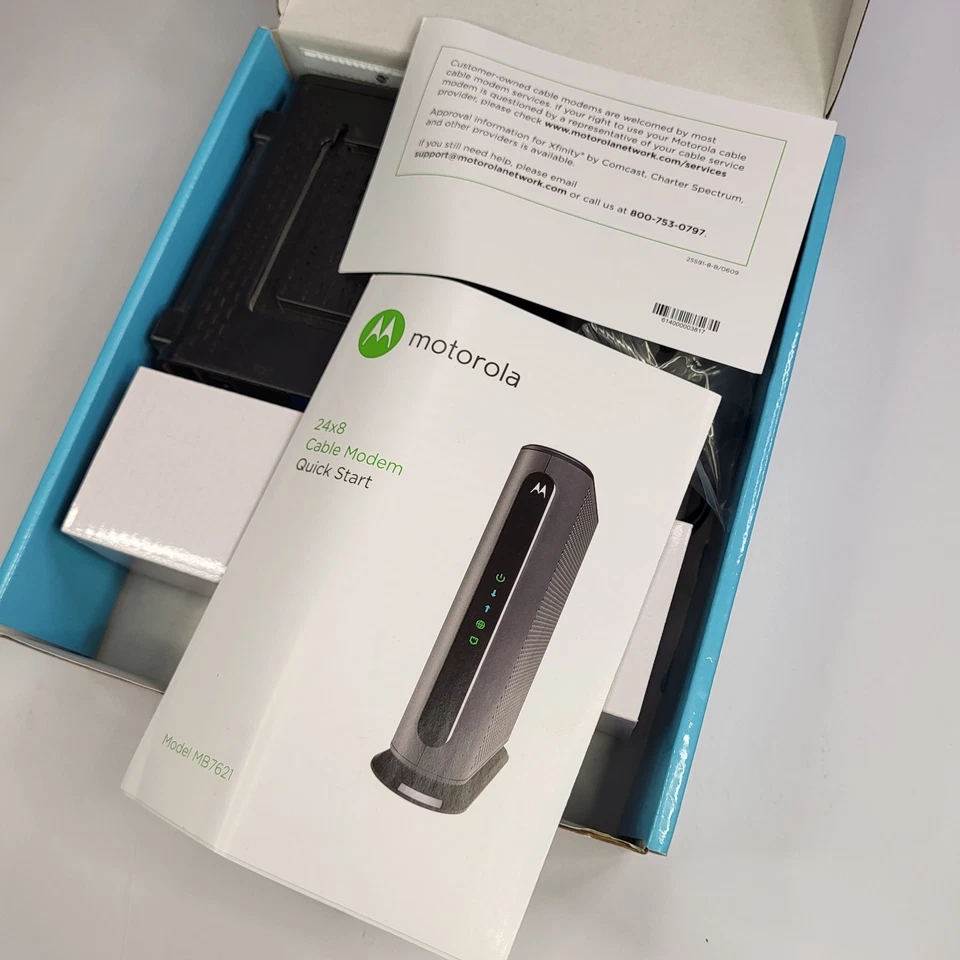 Motorola Mb7621 Cable Modem Router Docsis 3.0 1000+ Mbps Xfinity Cox 24x8 Nib - Image 4 of 4