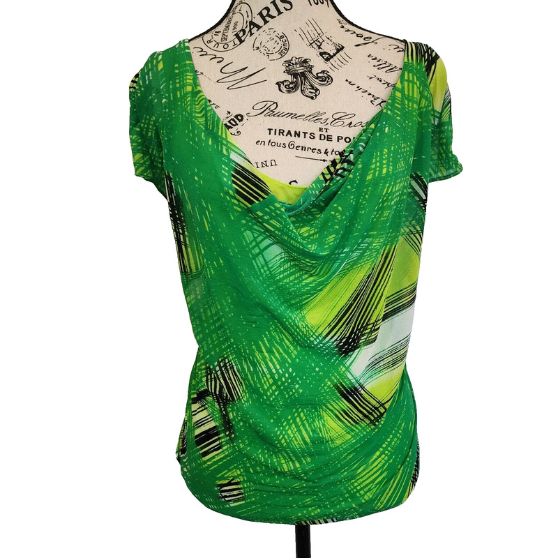 WORTHINGTON green polyester blouse- size XL