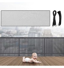10FT x 3FT Banister Guard Safety Net Child Pet Balcony Stairs Mesh Black New