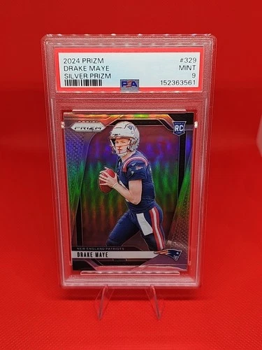 2024 Panini Prizm - Rookies Drake Maye #329 Silver Prizm (RC)