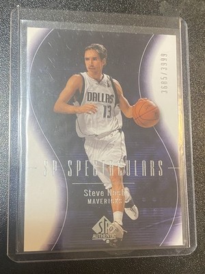 Steve Nash 2002-03 SP Authentic Spectaculars card #120, #d 3685/3999! Mavericks!