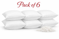 Image of Duck Feather&Down Pillows Extra Filled Bed Pillow 100%Cotton Cover Pack of 2,4,6