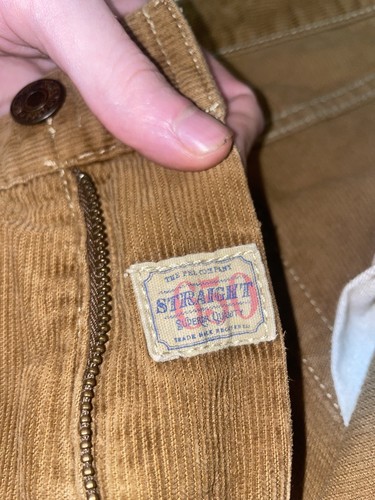 Polo Ralph Lauren Corduroy Pants Men 34x32 Brown W/ Contrast Stitch 650 Straight - Picture 3 of 13