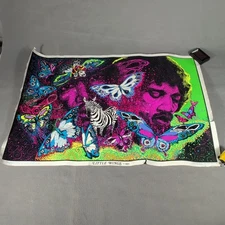 Rare 1981 Jimi Hendrix Black Light Poster Art Little Wings 34"x 23" Vintage 