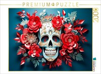 Calvendo Puzzle Red Skull | 2000 Pieces, Finished Size 35.4 × 26.4 In (90 × 67 C