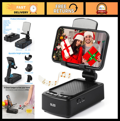 Adjustable Mobile Phone Stand with Bluetooth Speaker - Tech Gadgets for Men & Wo
