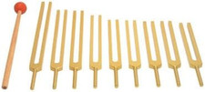 Tuningforkshop Gold Finish 9 Pc Sacred Solfeggio Tuning Fork Set