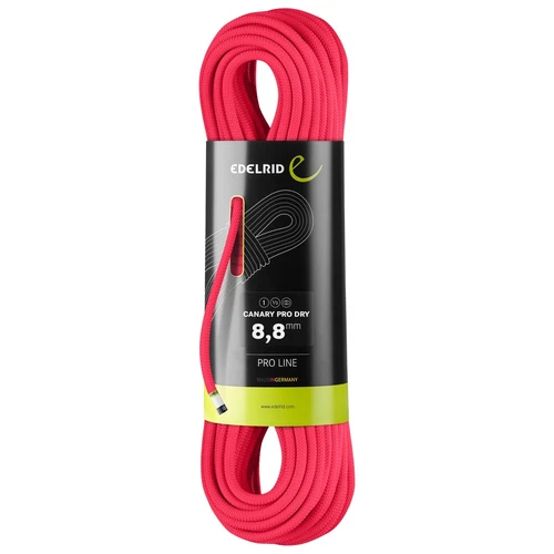 Edelrid - Canary Pro Dry 8,8mm pink 40 m Kletterseil Einfachseil Halb Zwilling 
