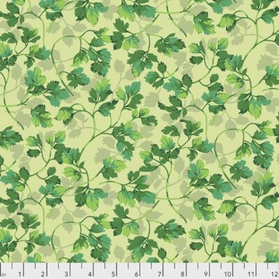 Martha Negley Veggies PWMN006 Parsley Bright Cotton Fabric by The Yard