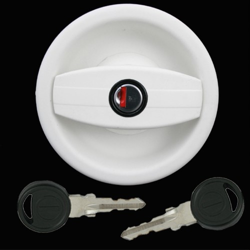 Lot De 2 Serrures/Supports De Porte Blancs - Pour Caravane, Camping-Car, Bateau - Montage Sur Meuble - Neuf