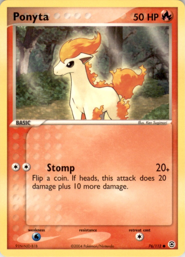 2004 Pokemon Fire Red & Leaf Green #76 Ponyta NM-MT | eBay