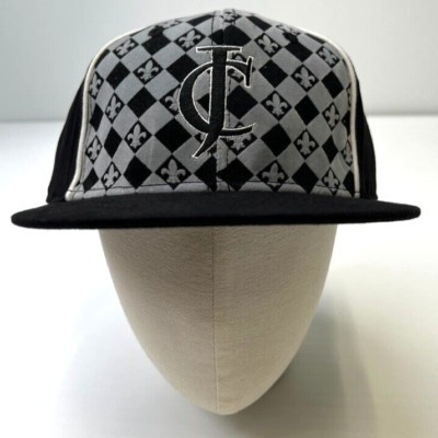 Jacques Cardin Hat Men One Size Fleur De Lis Stretch Flocked Check Party Core No
