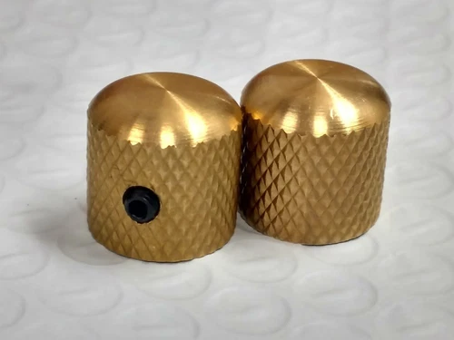 Raw Brass Unplated Knurled Dome Knobs Fits Schecter,Boogie Bodies,Jackson usa