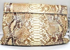 AUTHENTIC NANCY GONZALEZ 100% PYTHON SNAKESKIN CLUTCH PURSE LIMITED EDITION!!