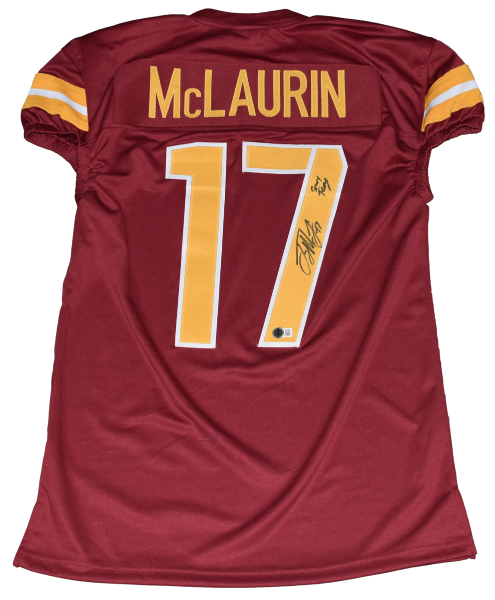 TERRY McLAURIN SIGNED WASHINGTON COMMANDERS #17 GAME CUT JERSEY W