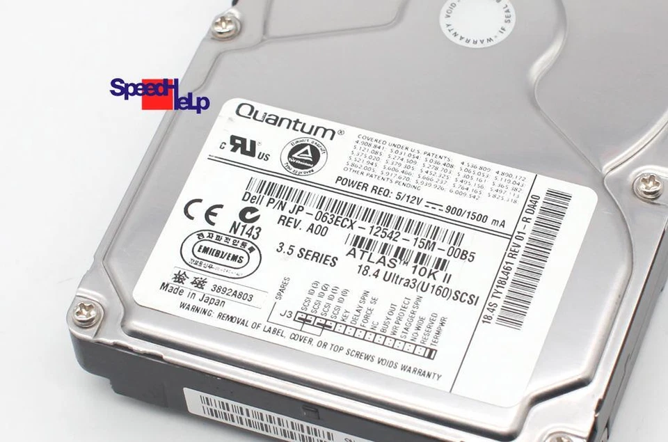 SCSI HDD Quantum Atlas 10K II 18.4GB TY18L461 Ultra 3 U160 Hard Drive Hard Disk - Image 2 of 3