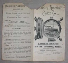 HAMBURG AMERICAN LINE 1894 Brochure