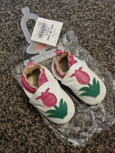 Kids Bambina Morbido Anti-Slip Full Leather Bambino Scarpe per bambino 6-12  mesi | eBay