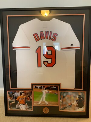 Chris Davis Signed Orioles Custom Framed Jersey With Photos