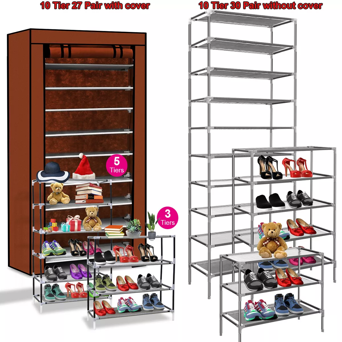 30 Pair Shoe Rack